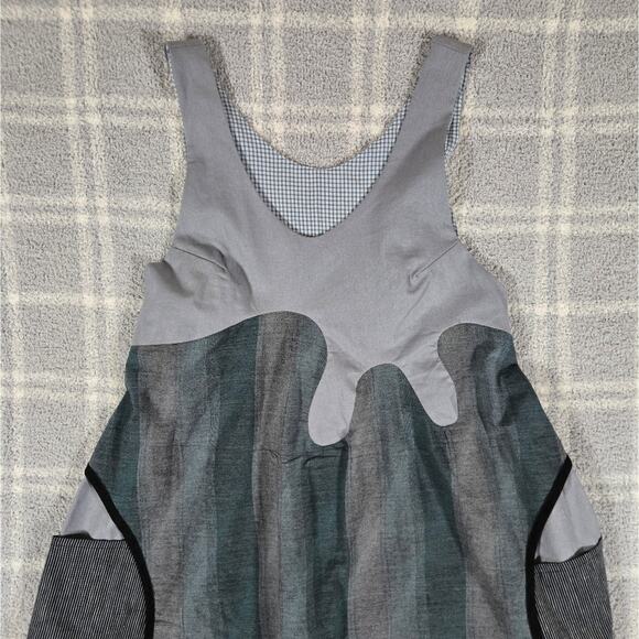 Rebe By Debra Weiss Green and Gray Handmade In USA  Dress Size Small - Picture 2 of 12